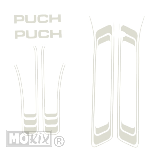 Puch Maxi Stickerset PVC WIT