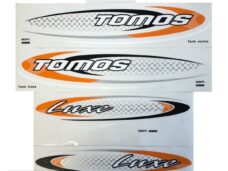 Tomos Luxe Ovaal Stickerset Oranje/Zwart/Grijs