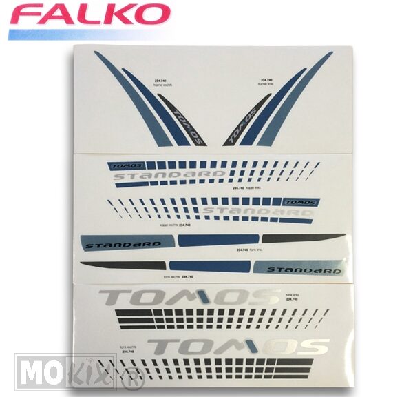 Tomos Standard Stickerset Blauw/Grijs