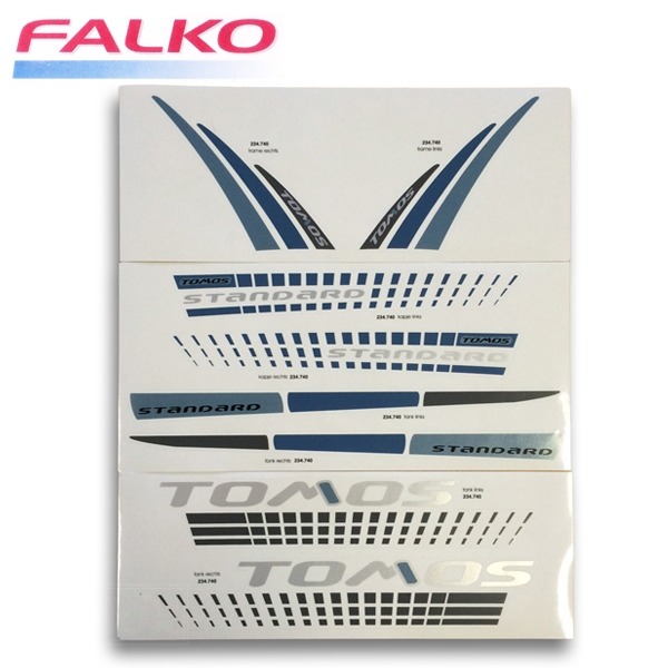 Tomos Standard Stickerset Blauw/Grijs
