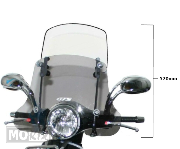 Windscherm PIA Vespa GTS/GTS300 Twin Faco H570