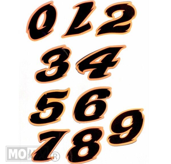 Nummerkit Zwart-Oranje Klein