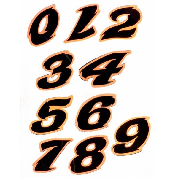 Nummerkit Zwart-Oranje Klein