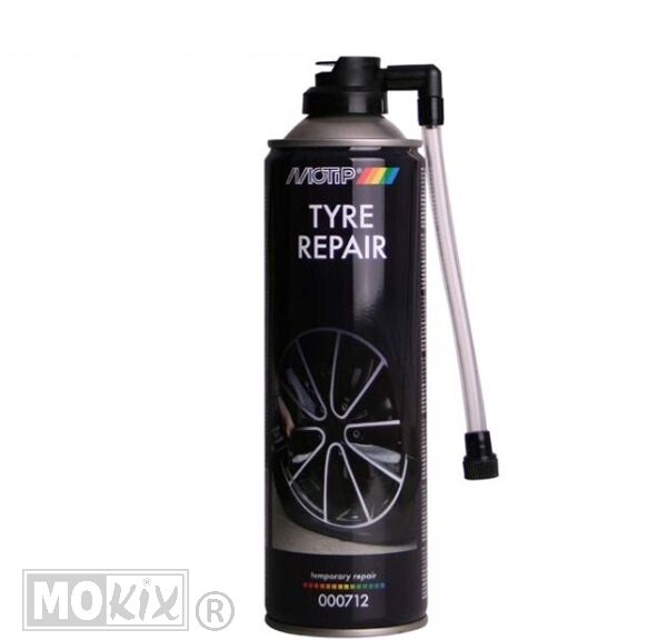 Motip bandenreparatie spray 500ml voor tubeless banden brommer en scooter