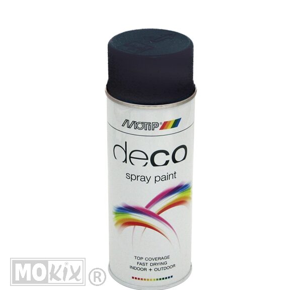 Motip Deco spuitbus hoogglans zwart RAL 9005 400 ml lakspray