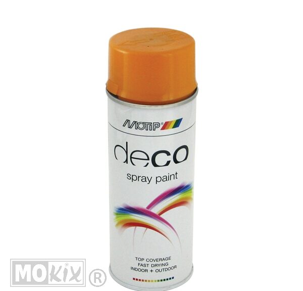 Motip Deco spuitbus hoogglans lak RAL 2004 zuiver oranje 400 ml