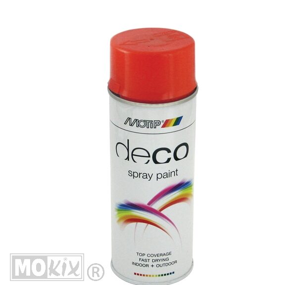 Motip Deco spuitlak hoogglans vuurrood RAL 3000 400 ml spuitbus