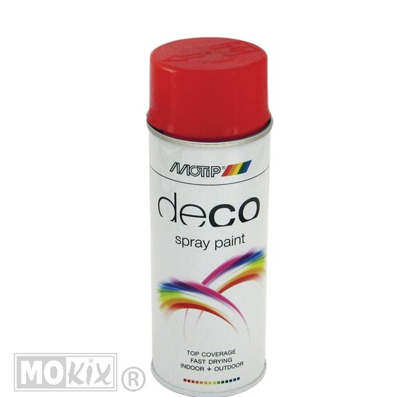 Motip Deco spuitbus hoogglans karmijnrood RAL 3002 400 ml