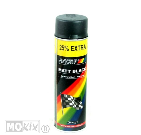 SPB Motip Autolak Zwart MAT 500ml