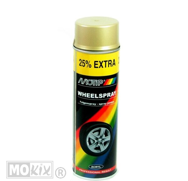Motip Wielspray goud 500ml spuitbus acryl velgenlak