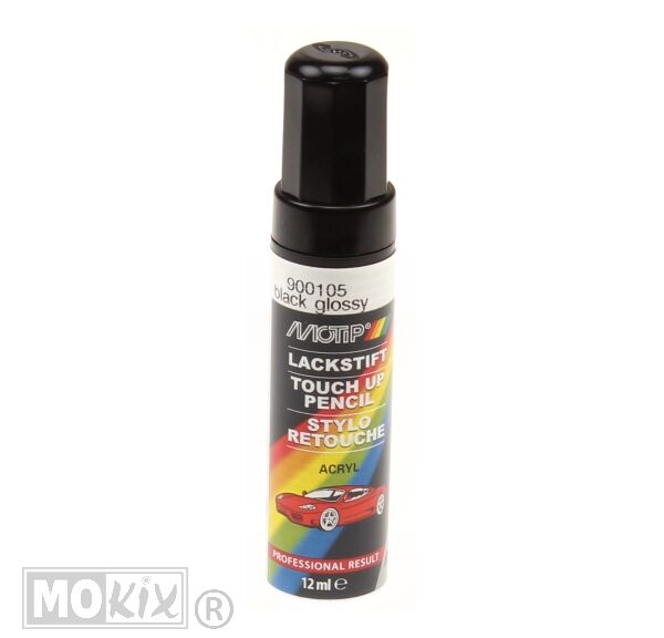 Lakstift Glans Zwart 12ml Motip