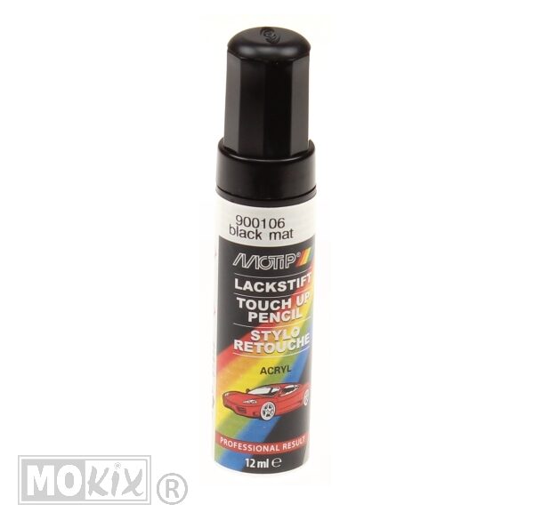Lakstift MAT Zwart 12ml Motip