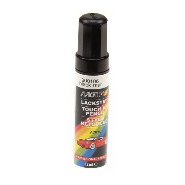 Lakstift MAT Zwart 12ml Motip