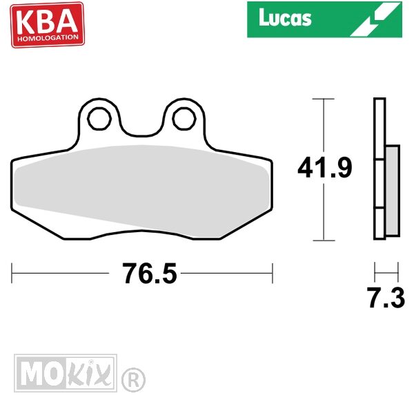 Remblokset Lucas Piaggio Runner 125/180cc KBA