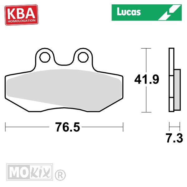 Remblokset Lucas Piaggio Runner 125/180cc KBA