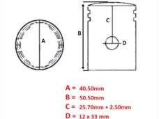 Zuiger CPI/Generic/Keeway 40.50 - Barikit