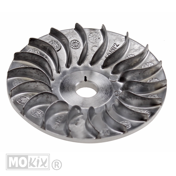 Aluminium vario halfpoelie met koelvin voor Franco Morini AD50 motorblok