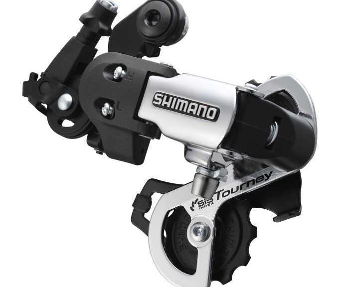 Achterderailleur 6/7-speed Shimano Tourney RD-FT35 - directe montage D-Type - Zilver/Zwart