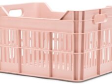 Gerecyclede Fietskrat Urban Proof Click 30 Liter - Pastelroze