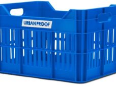 Gerecyclede fietskrat Urban Proof Click 30 liter - koningsblauw