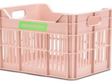Gerecyclede Fietskrat Urban Proof Junior 15 Liter - Pastelroze