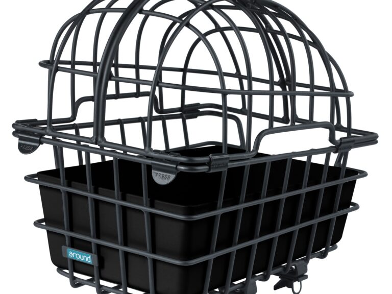 Dierenfietsmand Around Luna XL incl. Around fix system - mat zwart