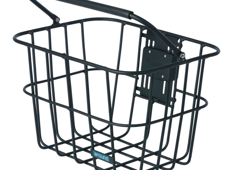 Fietsmand Around ACE afneembaar incl.montageplaat voor Klick-Fix adapter - mat zwart