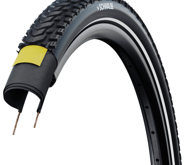 Buitenband Schwalbe Marathon Mondial Pro Evo V-Guard 28 x 2.00"/50-622 - zwart met reflectie
