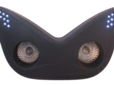 Kantforlygte Yamaha Aerox / MBK Nitro Halogen med 8 LED'er - Matsort