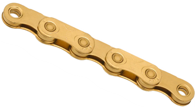 Ketting 12 speed KMC X Flat TiN Gold x 126L Waxed