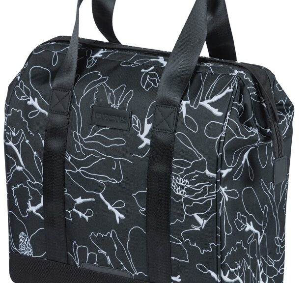 Fietsshopper Basil Grand Flower MIK 23L 12 x 35 x 35 cm - zwart
