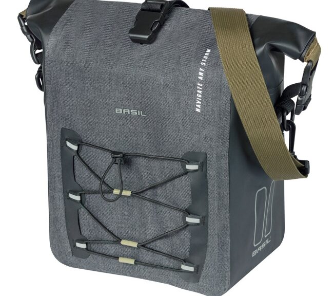 Enkele tas Basil Navigator Storm M MIK 12-15L 14 x 25 x 36 cm  - zwart