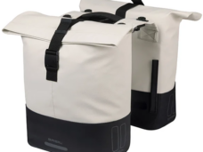 Dubbele fietstas Basil Cove MIK 28-32L 14 x 29 x 36 cm - wit/zwart
