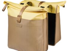 Dubbele fietstas Basil Vive 28-35L 14 x 30 x 38 cm - zand/geel