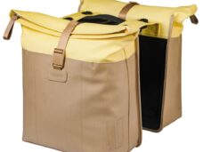 Dubbele fietstas Basil Vive MIK 28-35L 14 x 30 x 38 cm - zand/geel