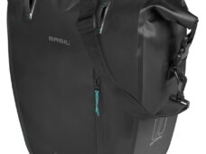 Enkele fietstas Basil Rivo L tarpaulin MIK 25-31L 14 x 28 x 43 cm - zwart