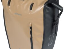 Enkele fietstas Basil Rivo L tarpaulin MIK 25-31L 14 x 28 x 43 cm - zand/zwart