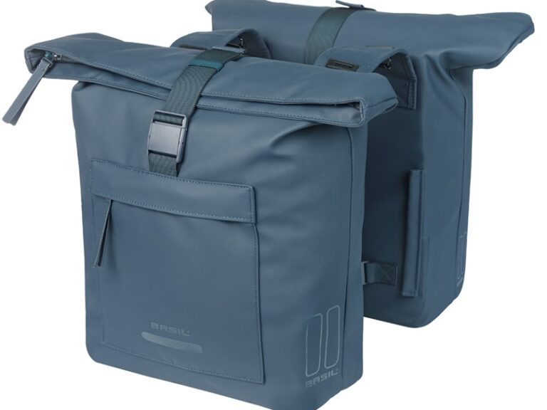 Dubbele fietstas Basil Brooklyn 41L 14 x 30 x 37 cm - blauw