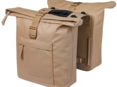 Dubbele fietstas Basil Brooklyn MIK 41L 14 x 30 x 37 cm - zand