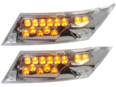 Knipperlichtset Piaggio Zip-SP / ZIP 2 Takt - 4 Takt (vanaf bouwjaar 2000) Chrome Edition R8-style LED - links en rechts/achter