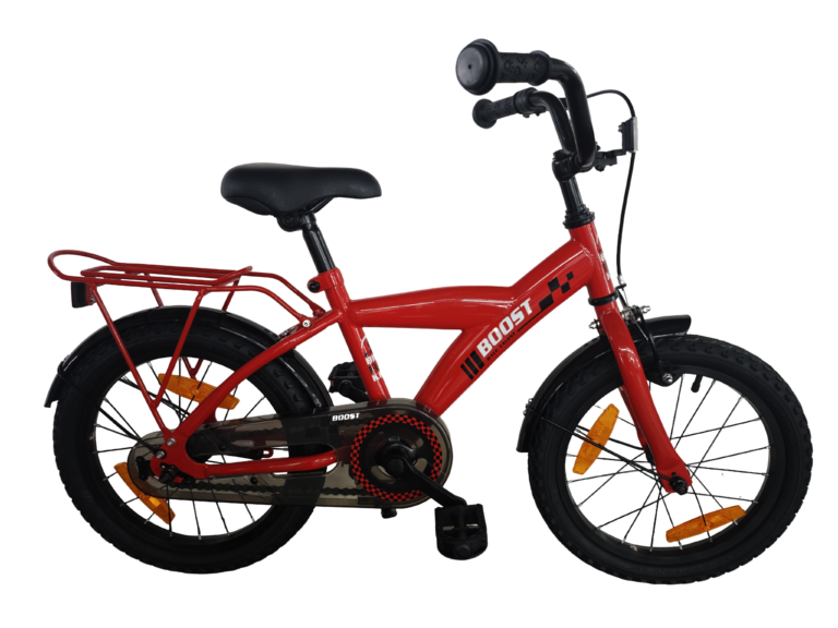 Kinderfiets Bikefun Boost 16 inch met remnaaf - Rood