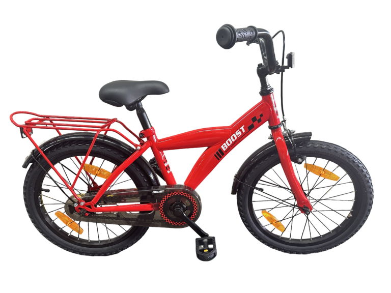 Kinderfiets Bikefun Boost 18 inch met remnaaf - Rood