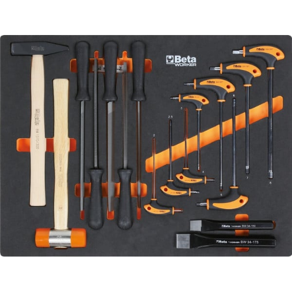 Werkplaatsinrichting Beta Tools C45PRO 2.0 W (werkblad van multiplex hout) inclusief gratis 268-delige gereedschapsset - Afbeelding 4