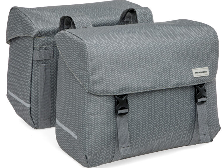 Dubbele fietstas New Looxs Mondi Joy Double - 38 liter - 39 x 18 x 32 cm (2x) - Nima Grey