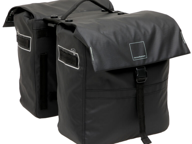 Dubbele fietstas New Looxs Leeds Double MIK 2.0 - 38 liter - 33 x 18 x 38 cm (2x) - Black
