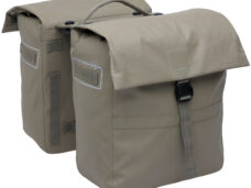 Dubbele fietstas New Looxs Leeds Double MIK 2.0 - 38 liter - 33 x 18 x 38 cm (2x) - Taupe