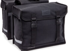 Dubbele fietstas New Looxs Canvas Deluxe - 46 liter - 39 x 18 x 33 cm (2x) - Black