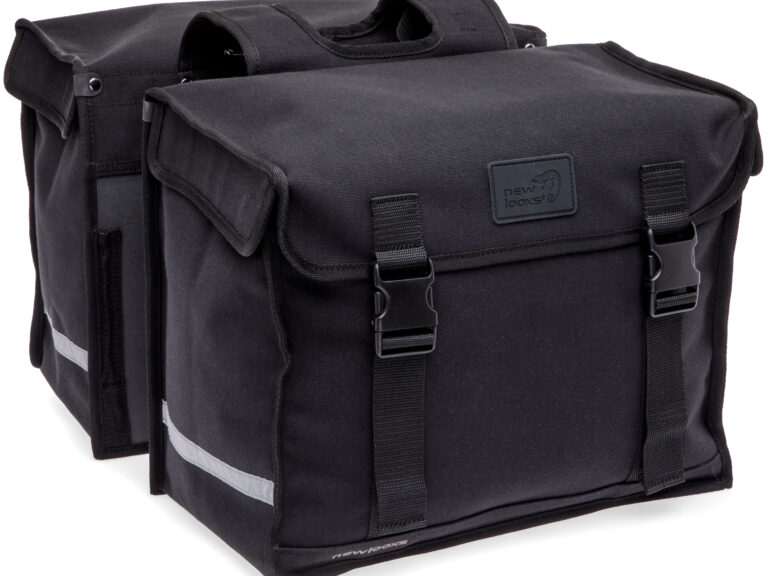 Dubbele fietstas New Looxs Canvas Camping - 66 liter - 43 x 22 x 35 cm (2x) - Black