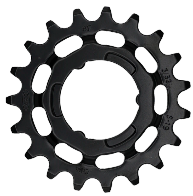 Tandwiel KMC Voor Shimano 19T O-MO Staal 3/32 inch - Zwart