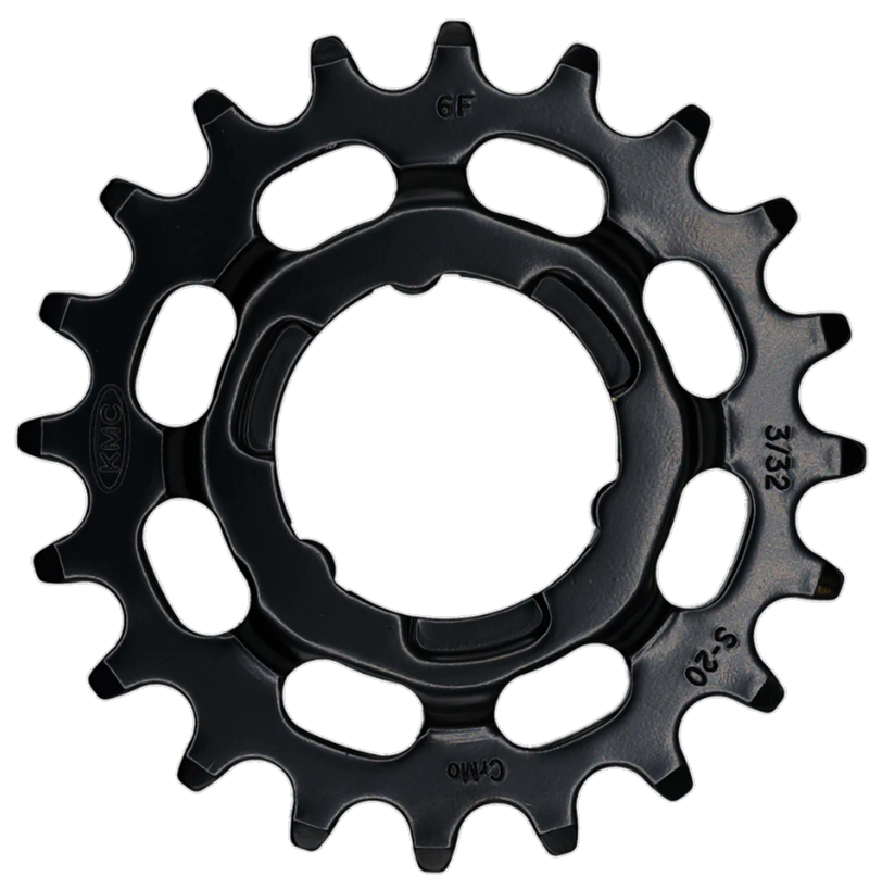 Tandwiel KMC Voor Shimano 20T O-MO Staal 3/32 inch - Zwart